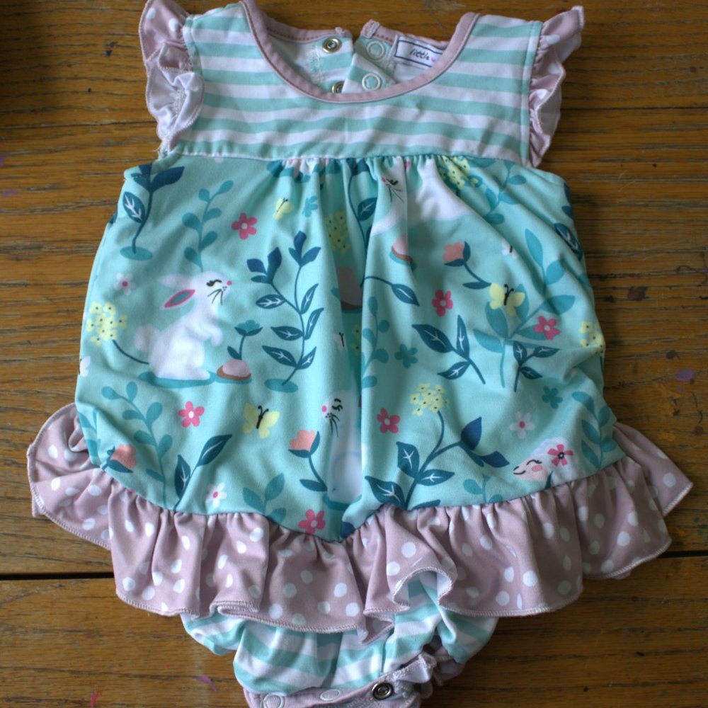 Millie Loves Lilly 0-3 Month Easter/ Spring Outfit
